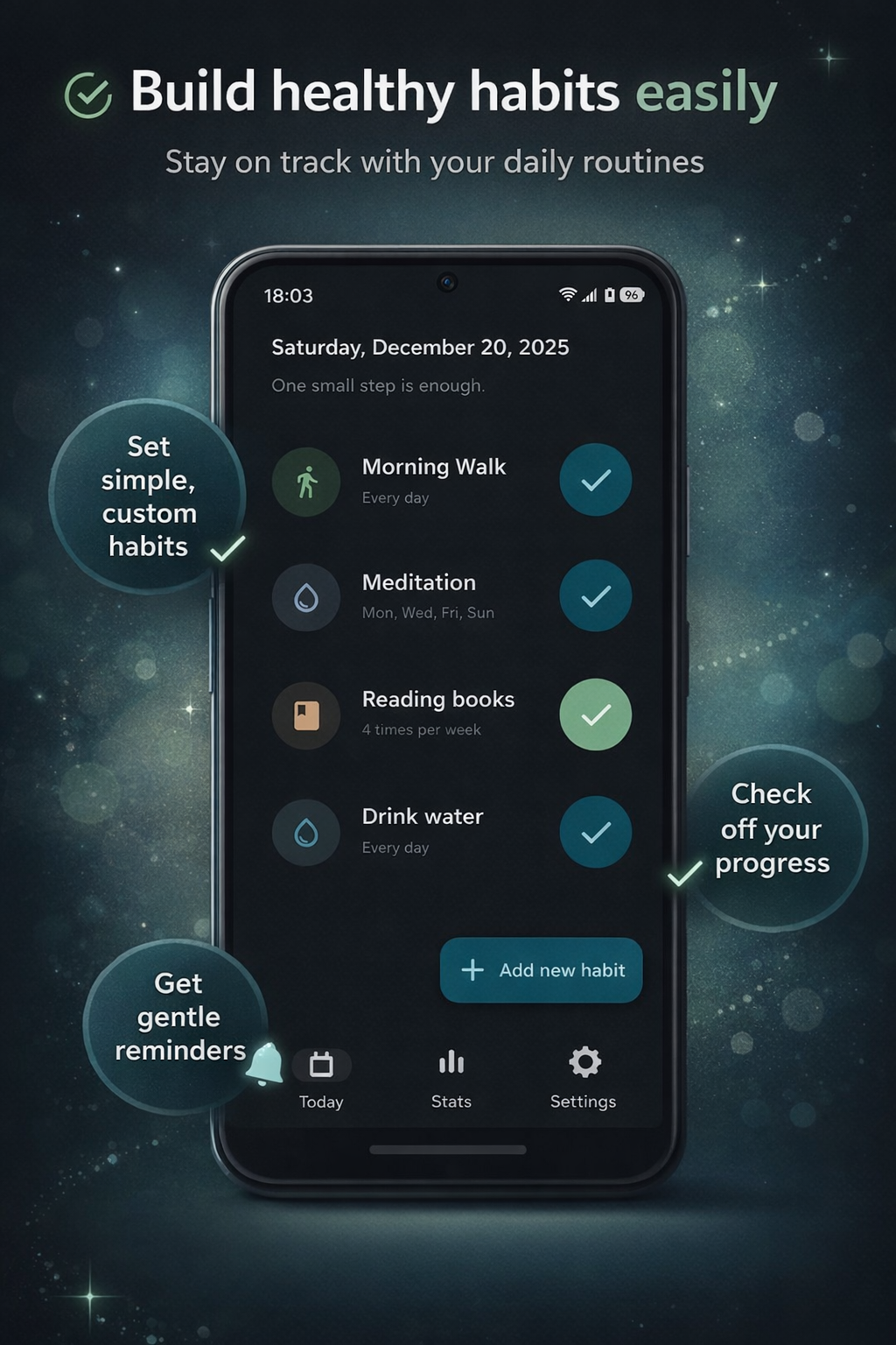 TinySteps widget screenshot