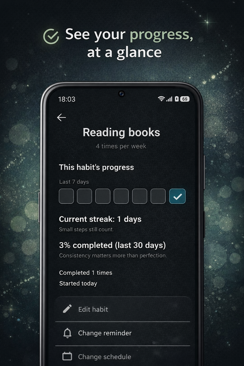 TinySteps habits screenshot